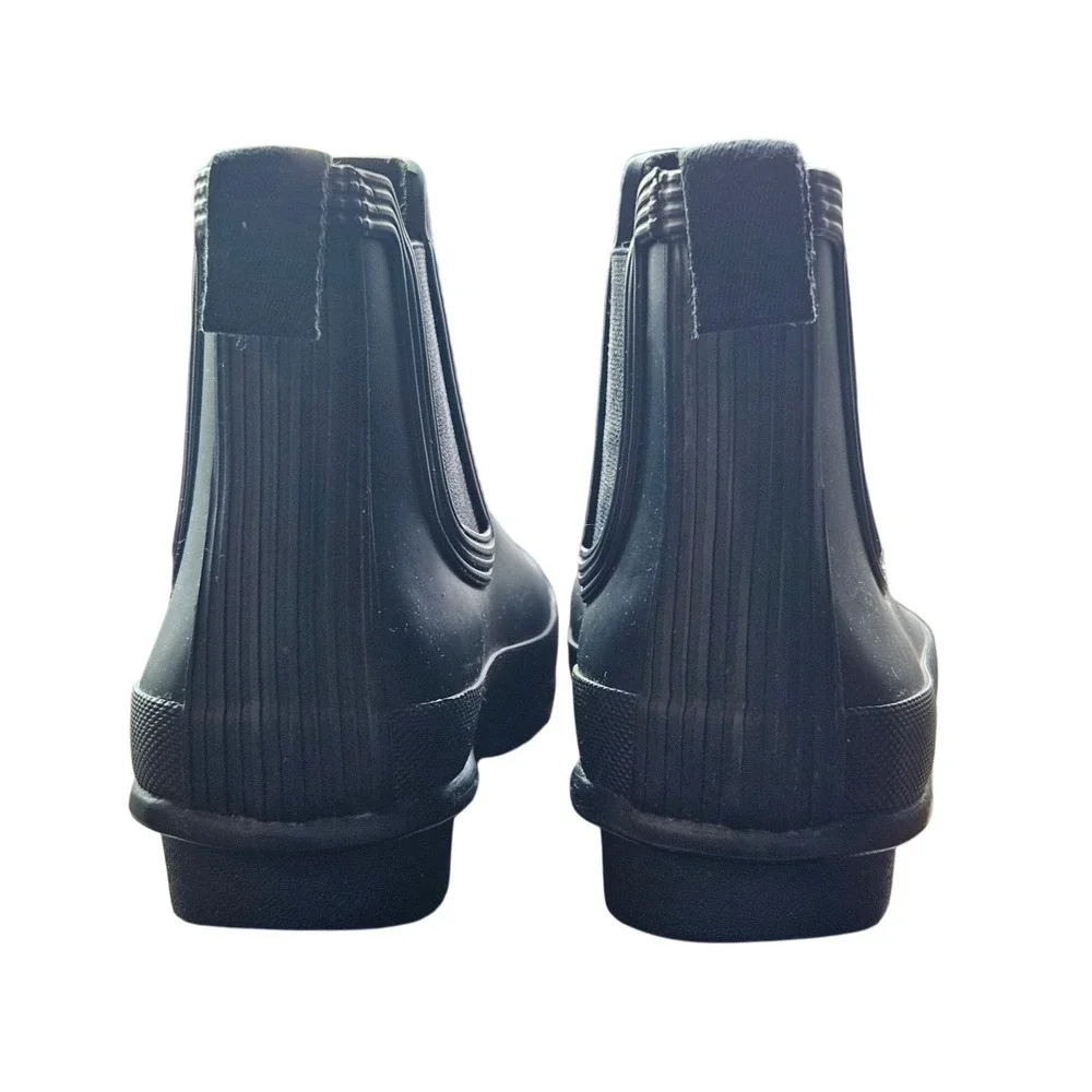 Hunter Original Chelsea Boots Black Matte Waterproof Rain Boots Womens Size 6